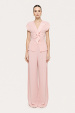 Pantaloni largi cu talie inalta
