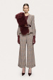 Checked wide-leg trousers