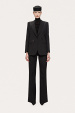 Striped straight-leg pants