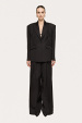 Mid-rise linen pants