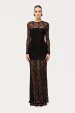 Lace overlay maxi dress