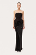 High-waist satin maxi skirt