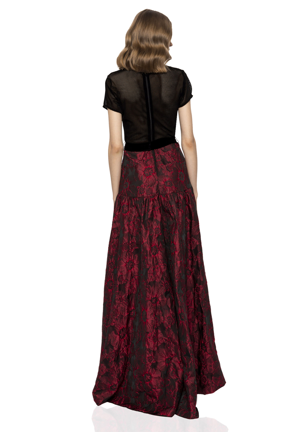 Asymmetrical jacquard dress | RS10089 | NISSA