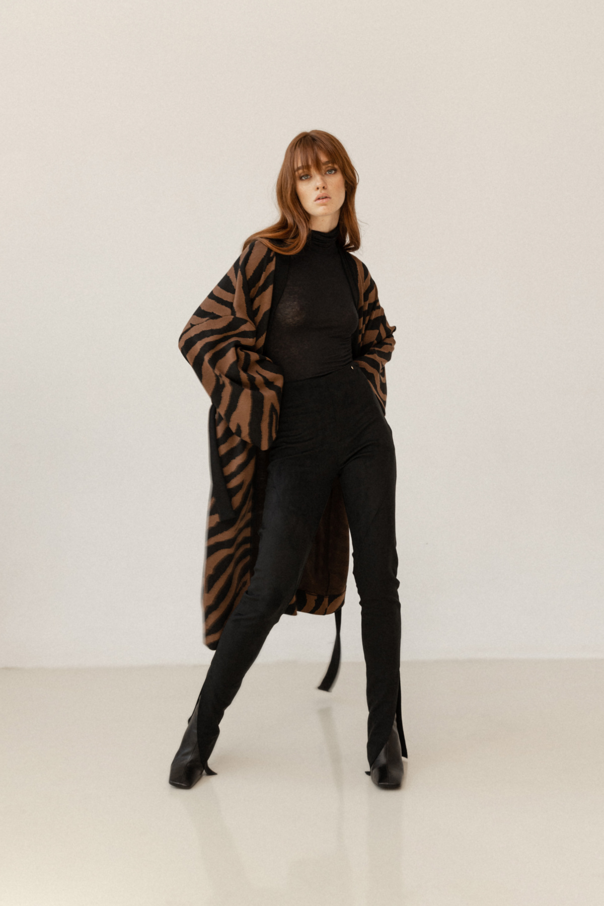 Zebra-print viscose cardigan | CRD13618 | NISSA