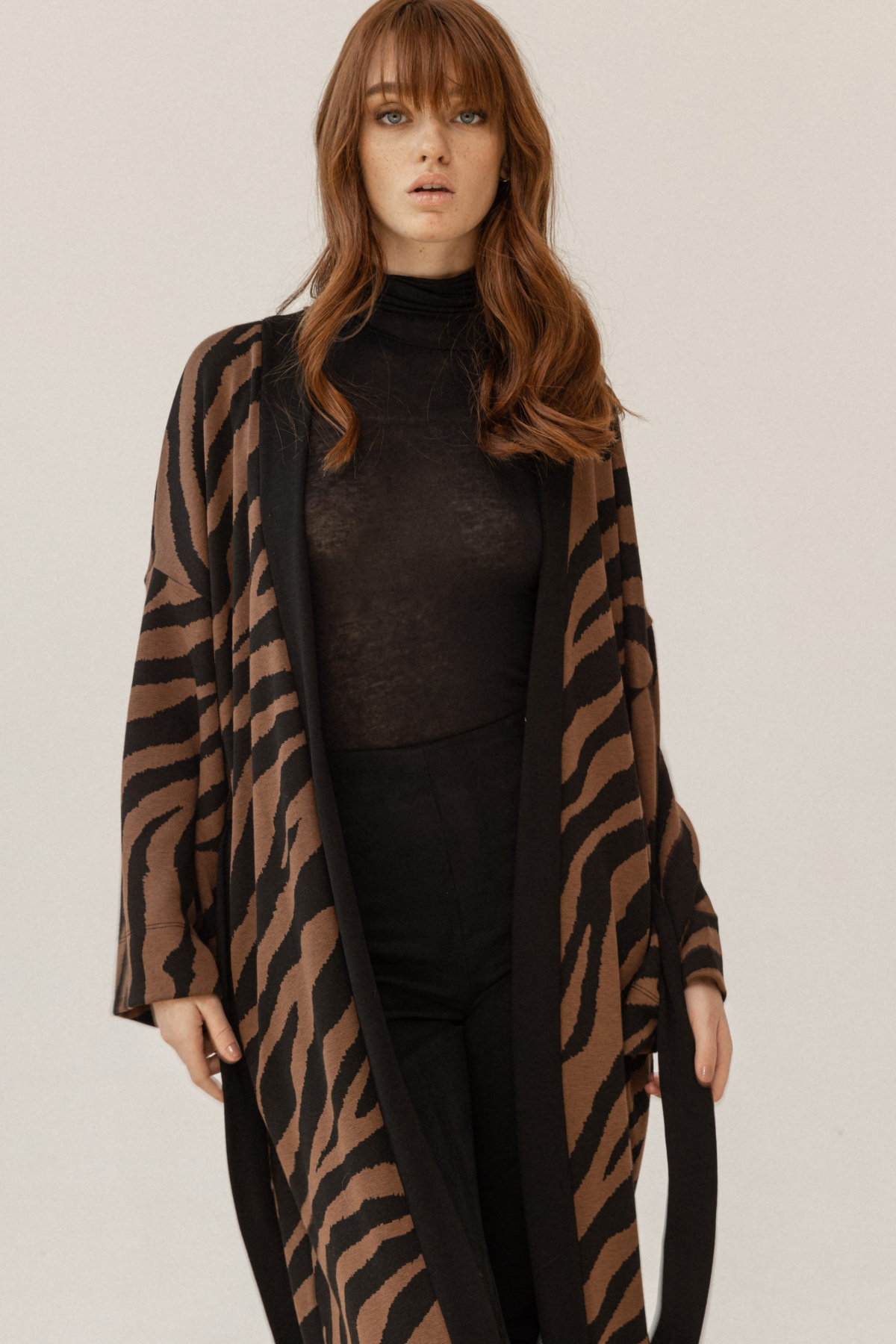 Zebra-print viscose cardigan | CRD13618 | NISSA