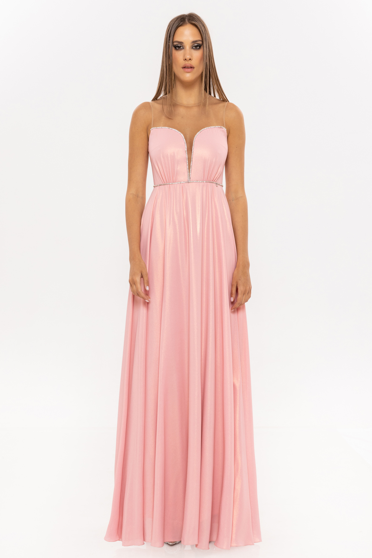 ROCHIE CU UMERII GOI SI SLIT FRONTAL