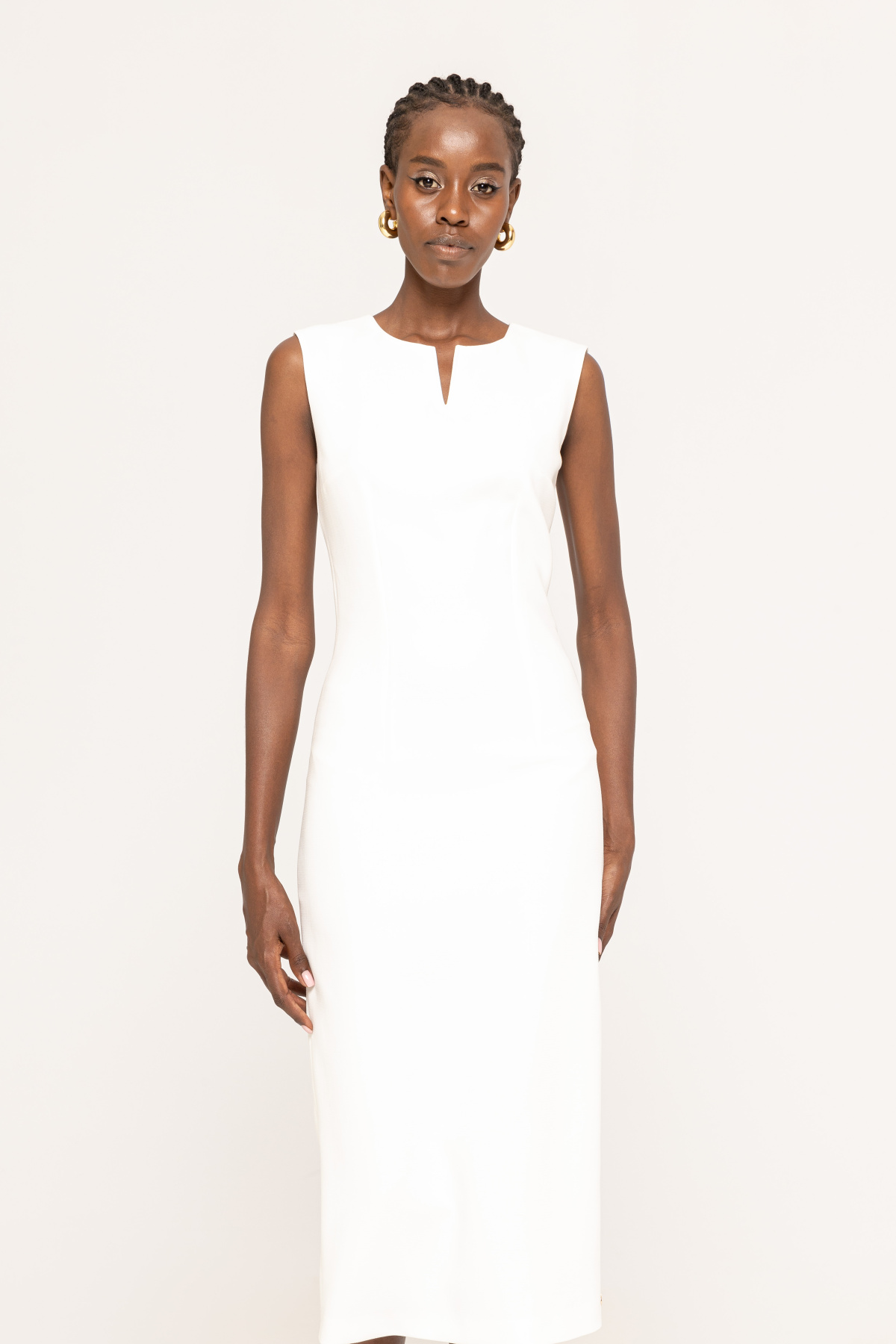 ひなちゃそ Frill vest pencil dress Sleeveless pencil dress | RZ14407 | NISSA