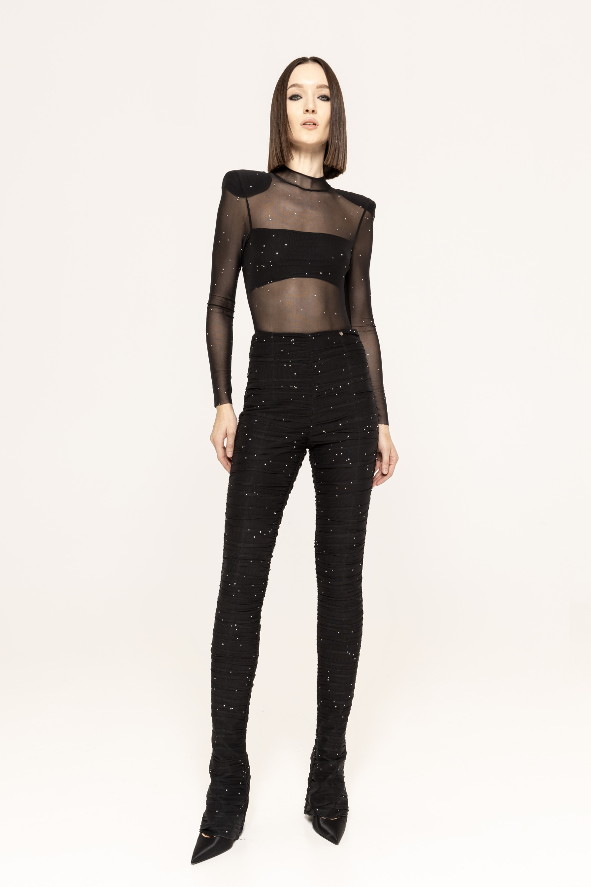 ❗️最終価格❗️TULLE GATHERED BODYSUIT Gathered tulle bodysuit - Women's fashion | Stradivarius