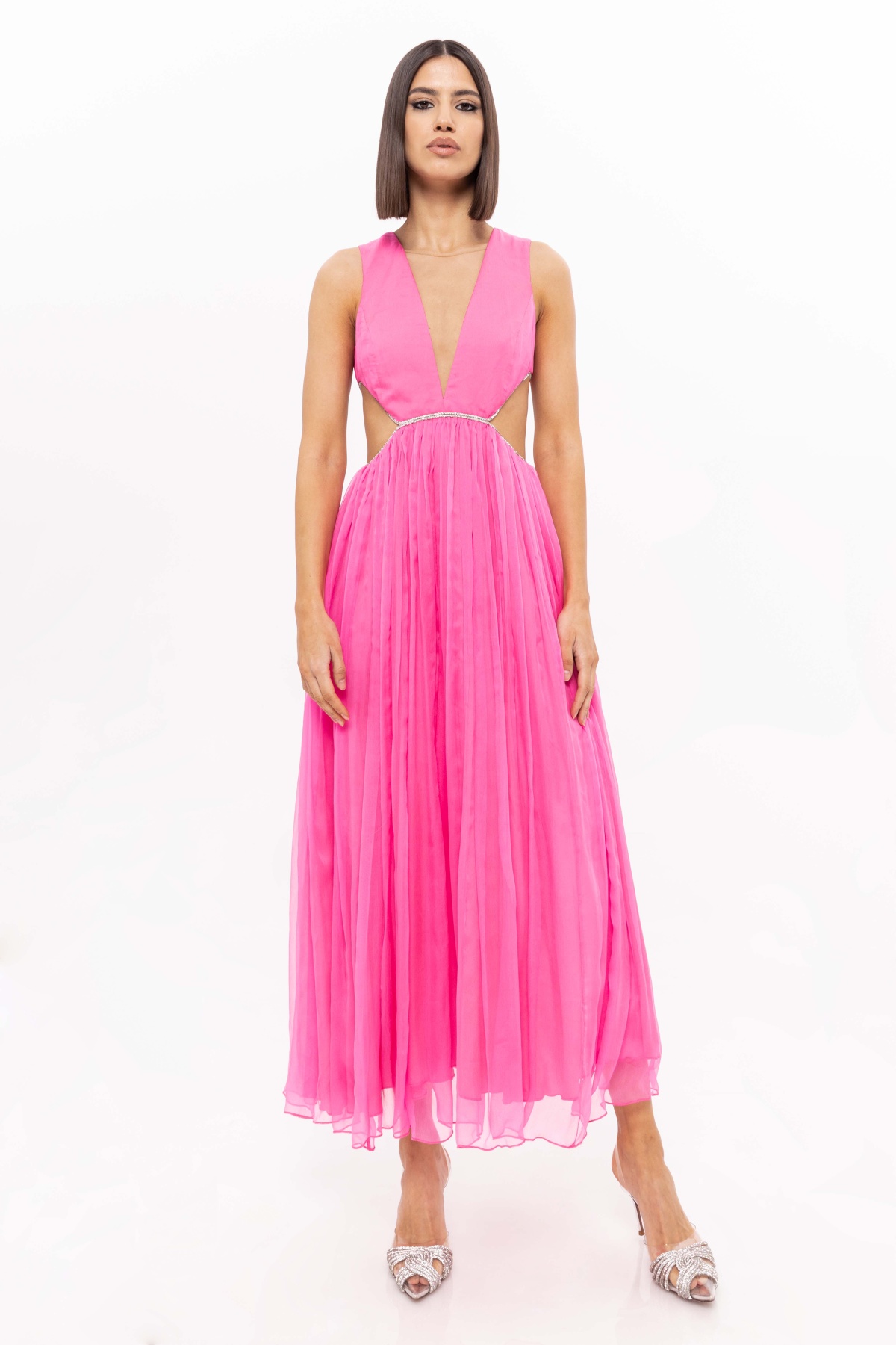 ROCHIE DIN MATASE CU DECUPAJE