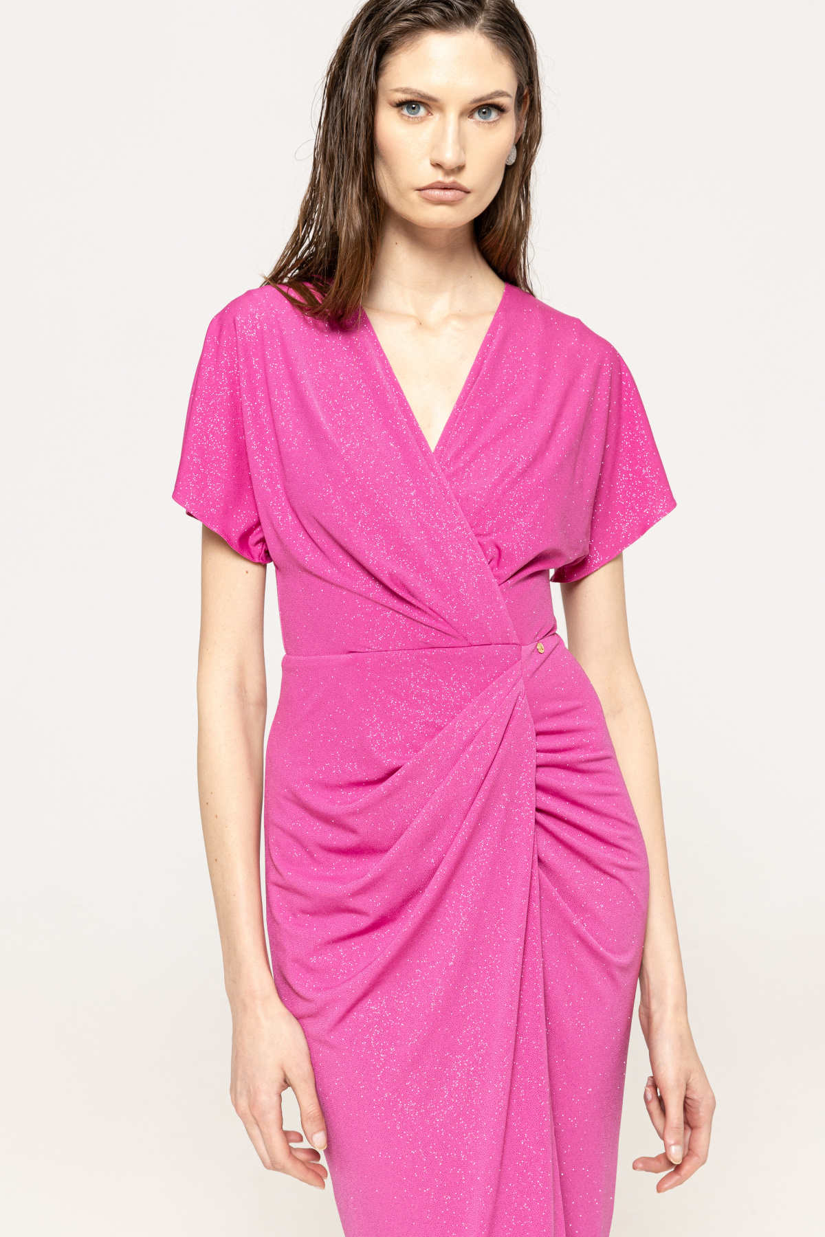 未使用 CARAMEL HYSSOP DRESS Hypnotic Satin Drape Dress Salmon Online | Zimmermann